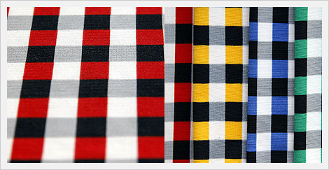 Polyester Knitted Span Check Fabrics Made in Korea